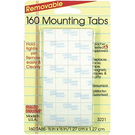 Magic mounts removable mountin tabs